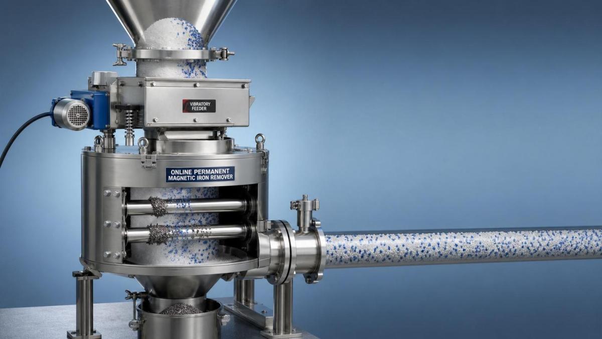 Inline Permanent Magnetic Iron Separator Applications in Powder and Granule Handling Inline Permanent Magnetic Iron Separator Applications in Powder and Granule Handling