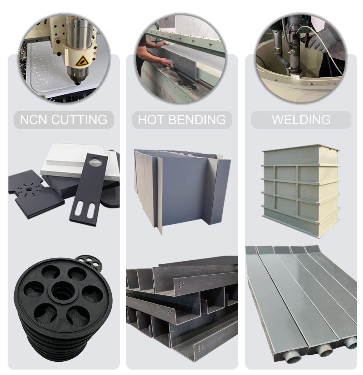 Display of Custom Rigid PVC Sheet Types PVC硬板-定制