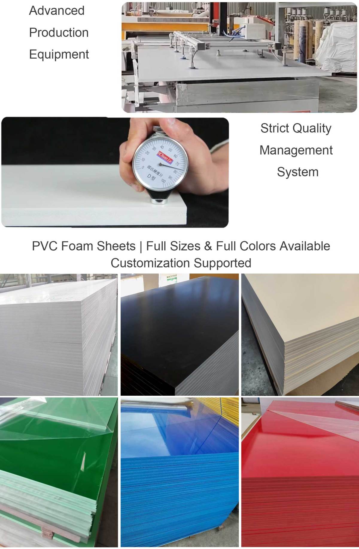 Colors & Styles of PVC Foam Boards PVC发泡板-展示