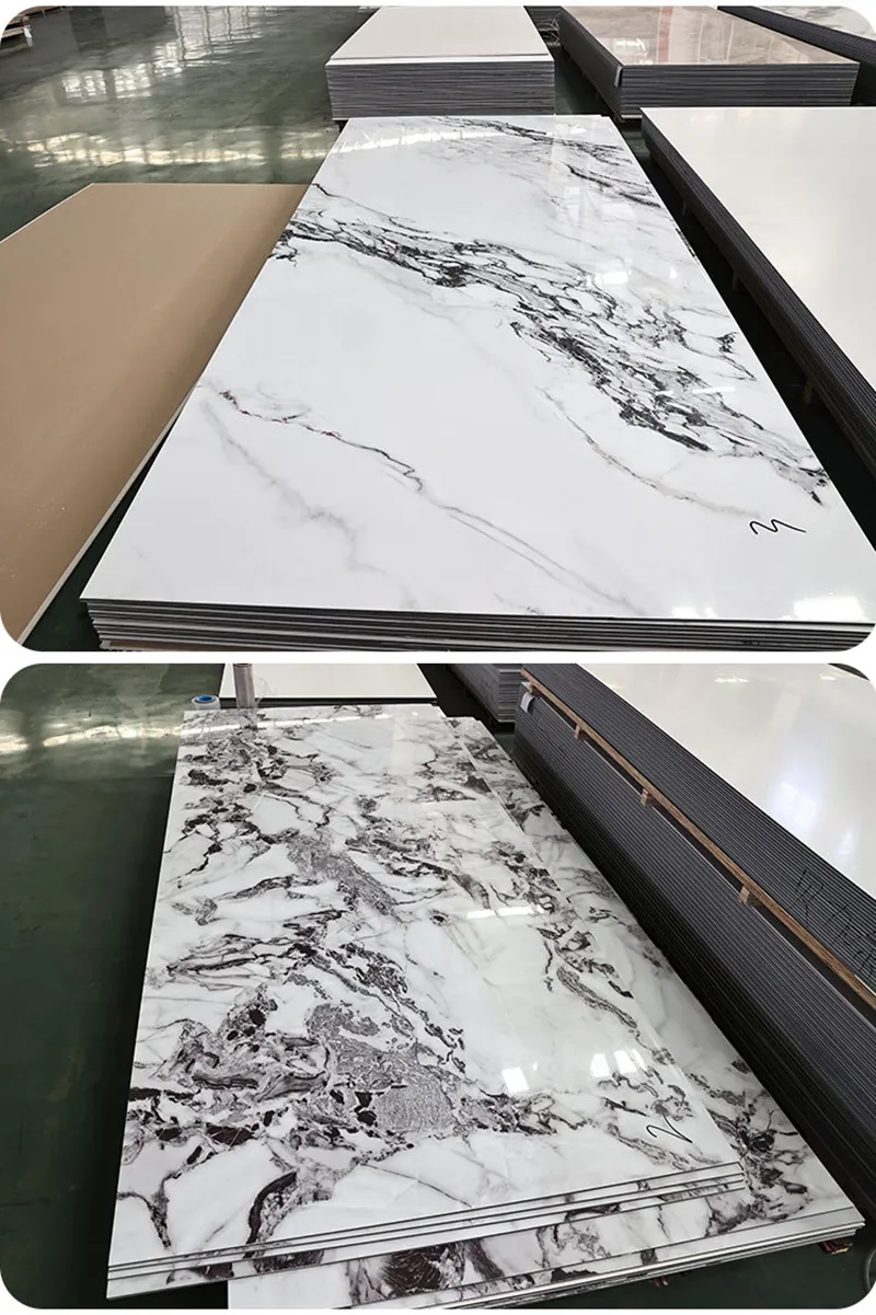 Marble Grain Carbon Crystal Wall Panels | Indoor PVC Decoration Wall Panels