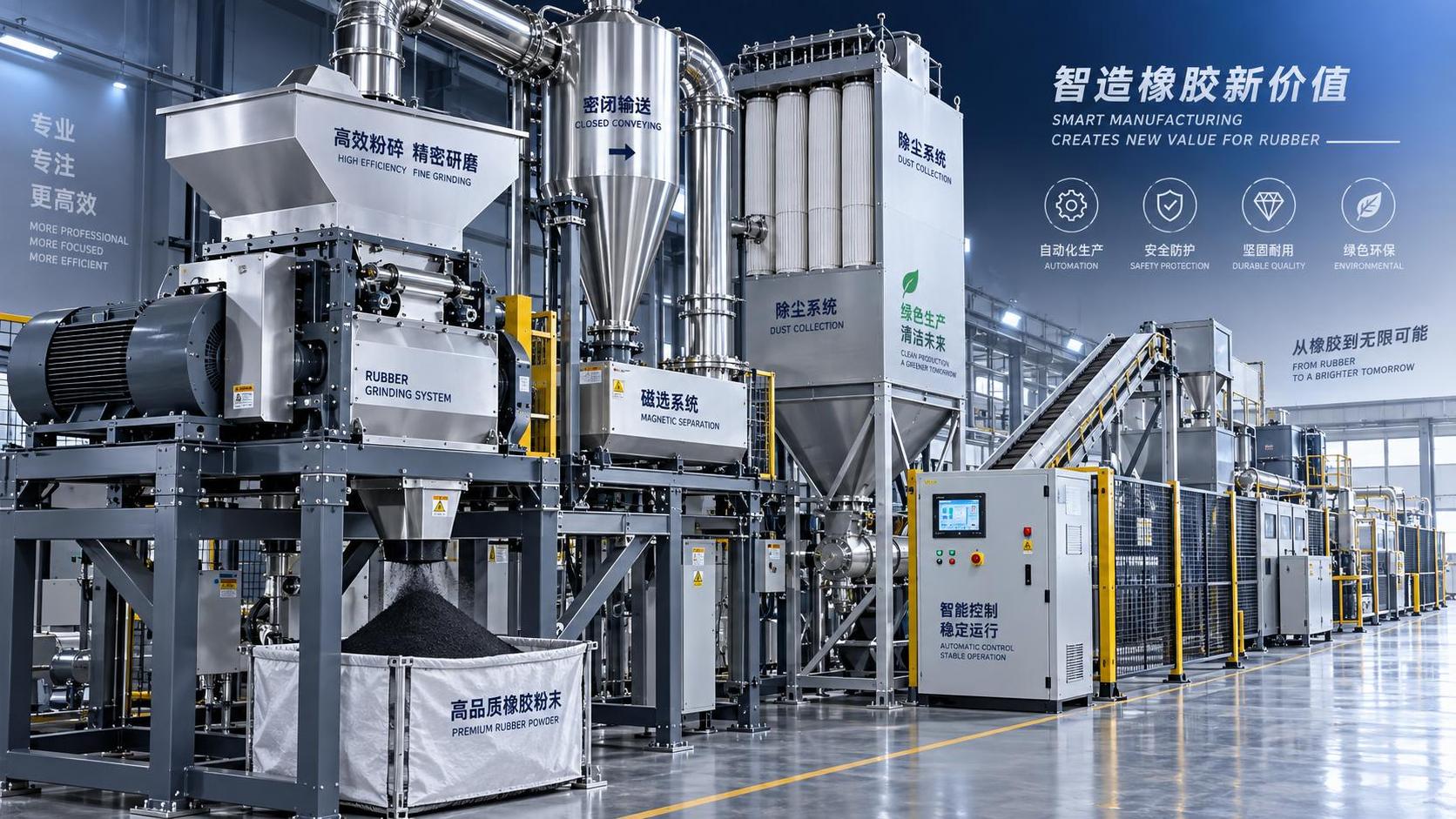 What drives the price difference between rubber powder machines