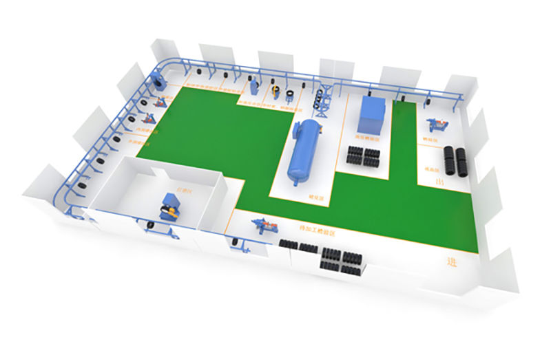 Tyre retreading line