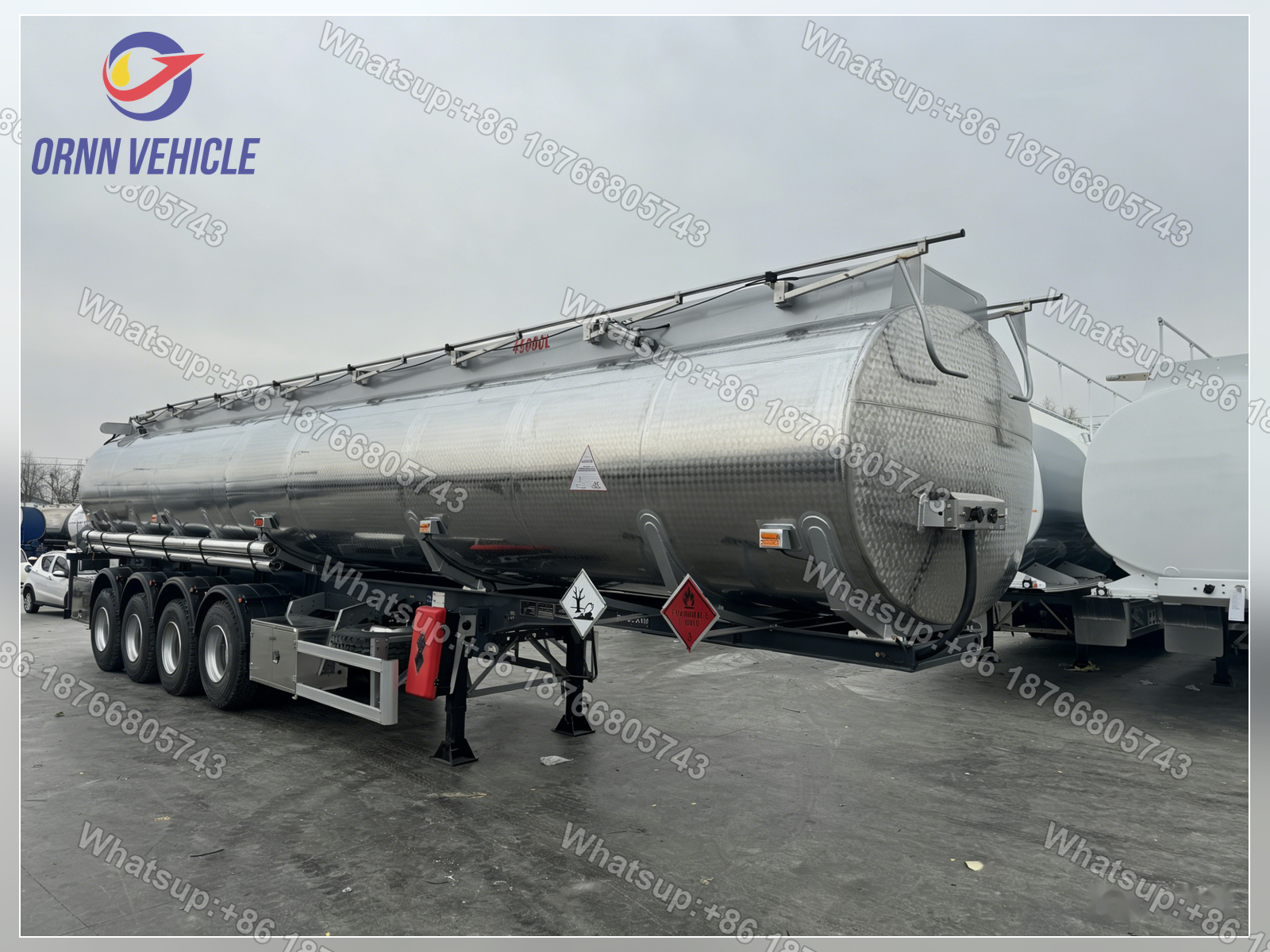 45 m³ Single-Compartment Stainless Steel Oil Tanker Truck