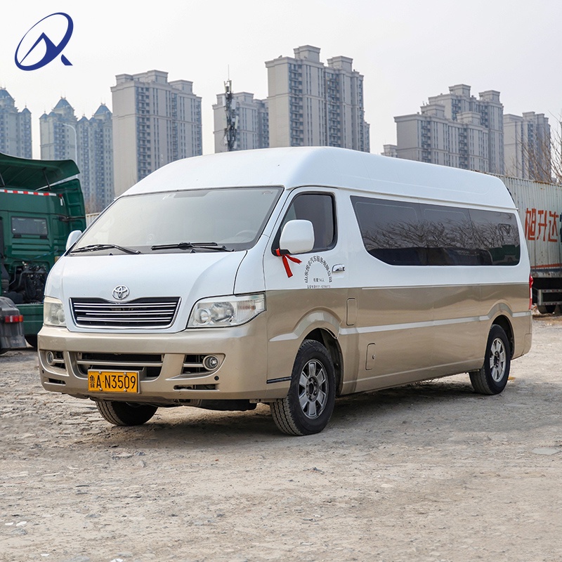 New Hot Sale 2018 2019 Refurbished Toyota Hiace Petrol Diesel Engine Middle Roof Coach Bus