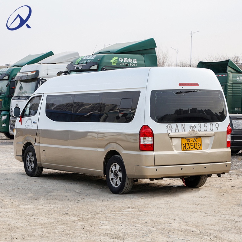 New Hot Sale 2018 2019 Refurbished Toyota Hiace Petrol Diesel Engine Middle Roof Coach Bus