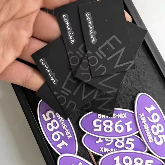 Custom Heat Transfer Labels with Glitter & Rubber Patches