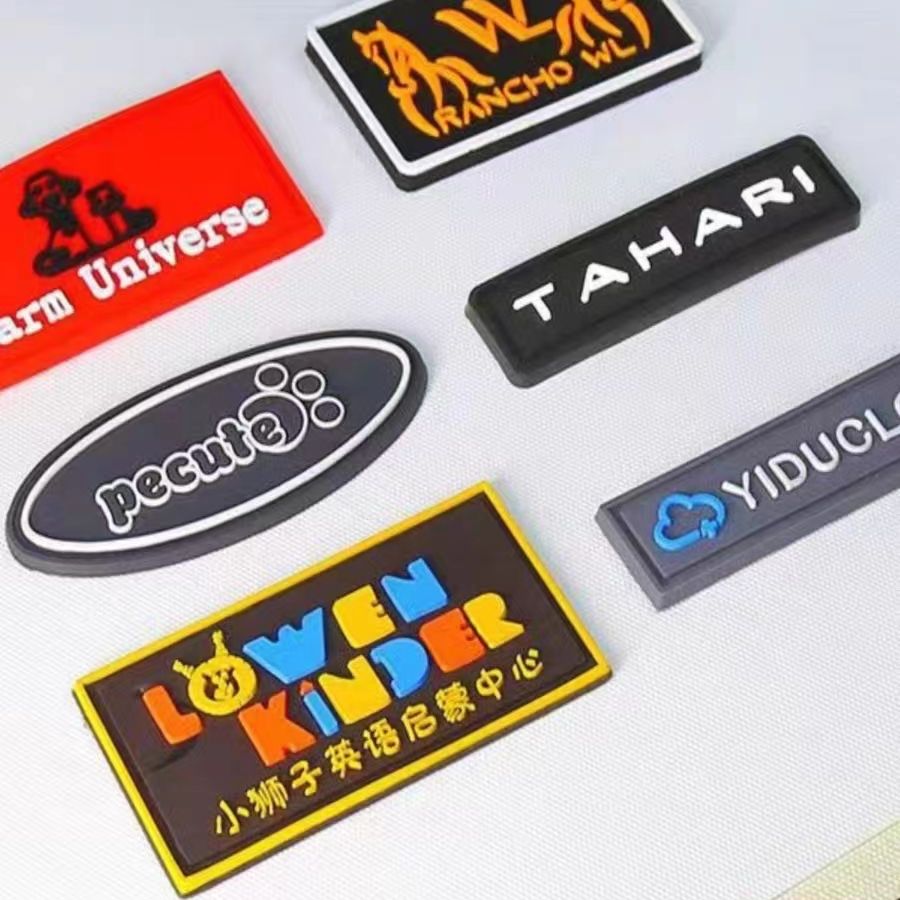 Custom 3D Soft Rubber PVC Clothing stickers