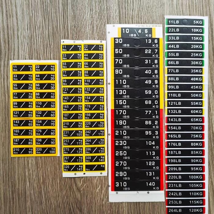 Custom Gym Weight Stack Stickers