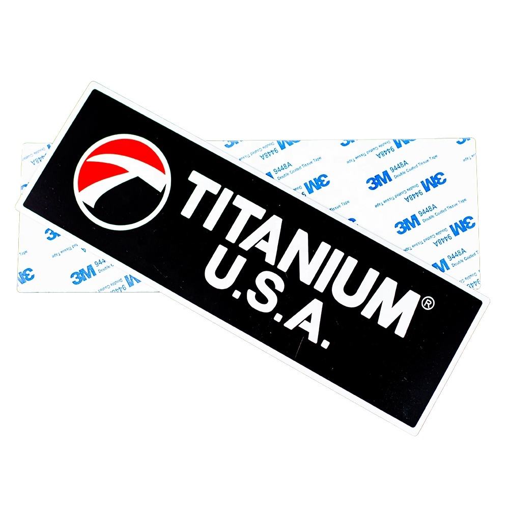 Metal Look Plastic Nameplate Stickers