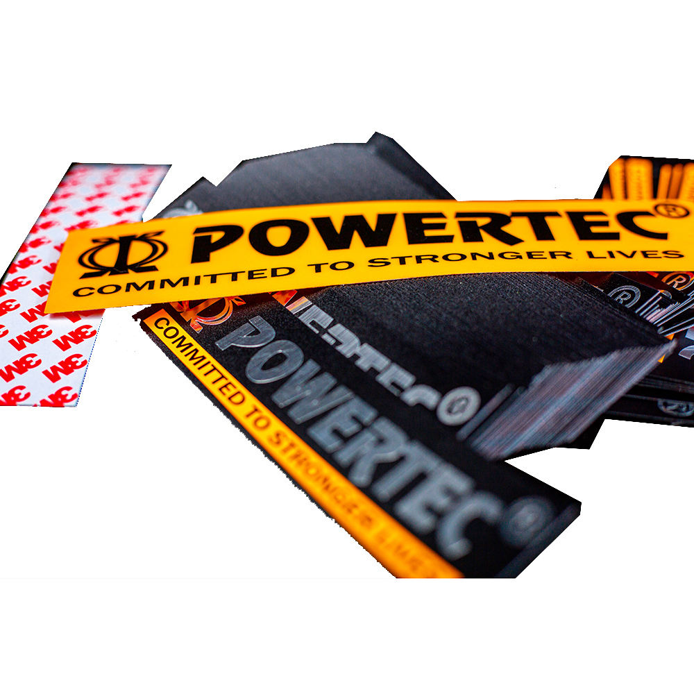 Metal Look Plastic Nameplate Stickers