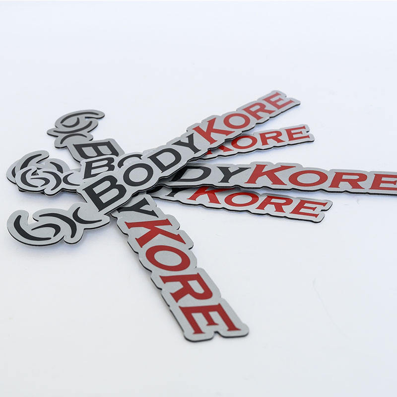 Metal Look Plastic Nameplate Stickers