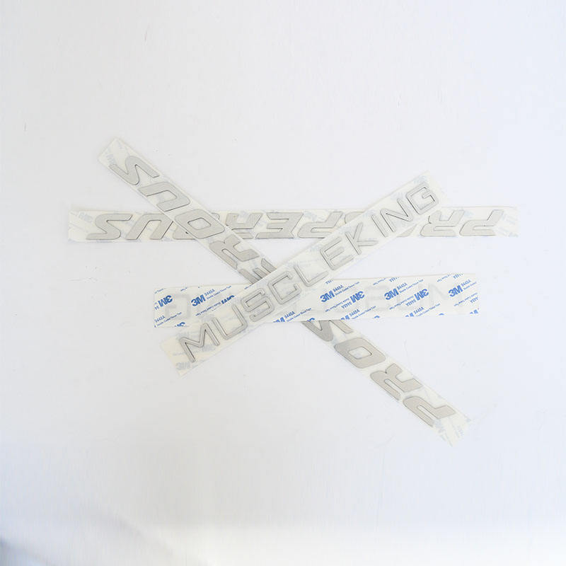 Metal Look Plastic Nameplate Stickers