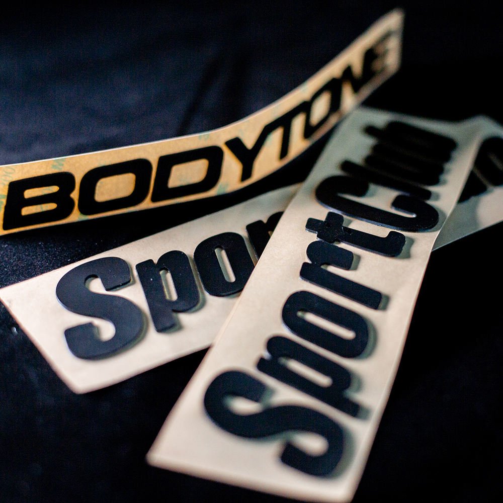 Metal Look Plastic Nameplate Stickers