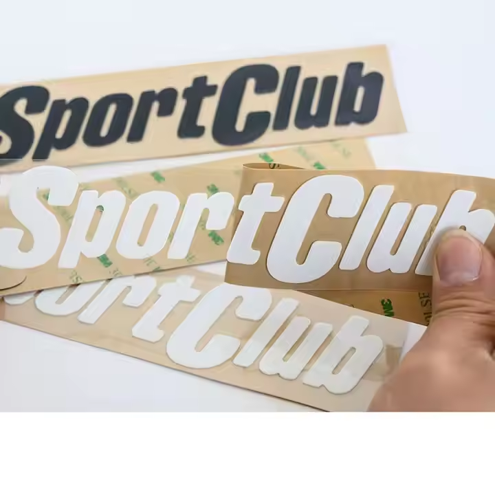 Metal Look Plastic Nameplate Stickers