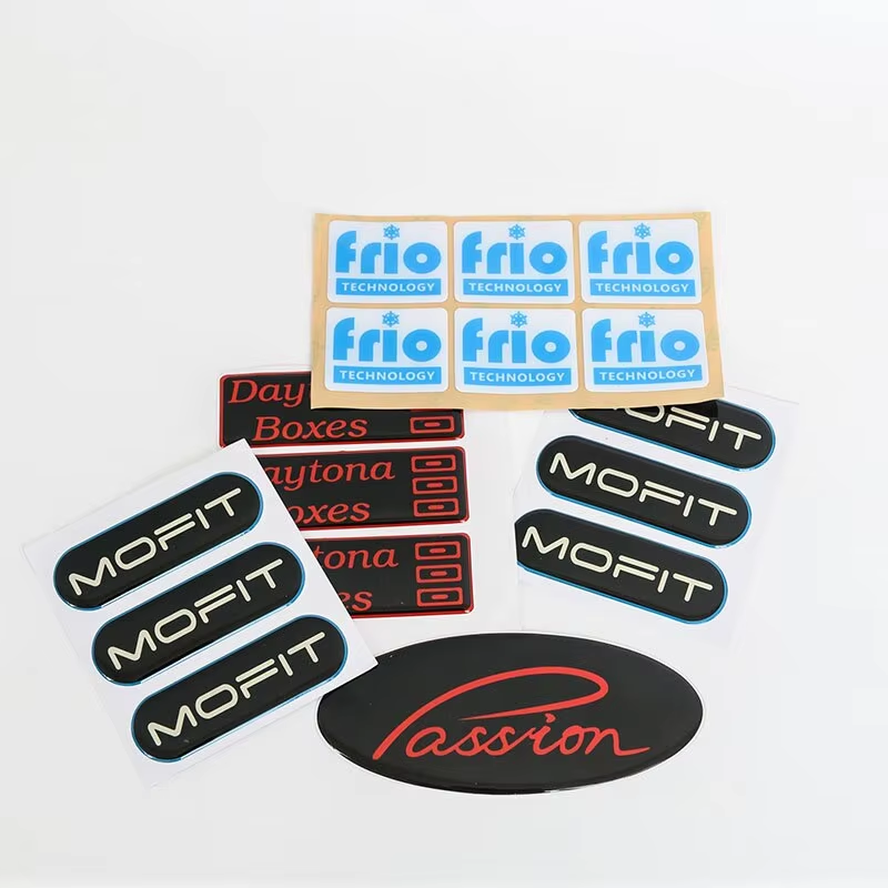Metal Look Plastic Nameplate Stickers