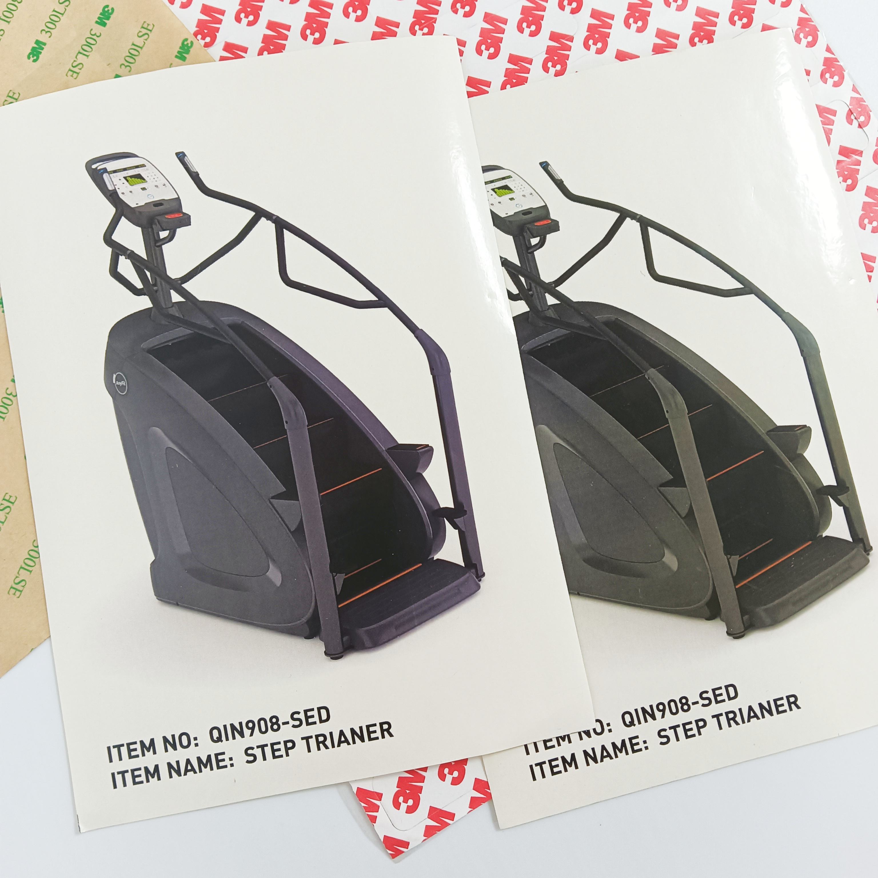 Metal Look Plastic Nameplate Stickers