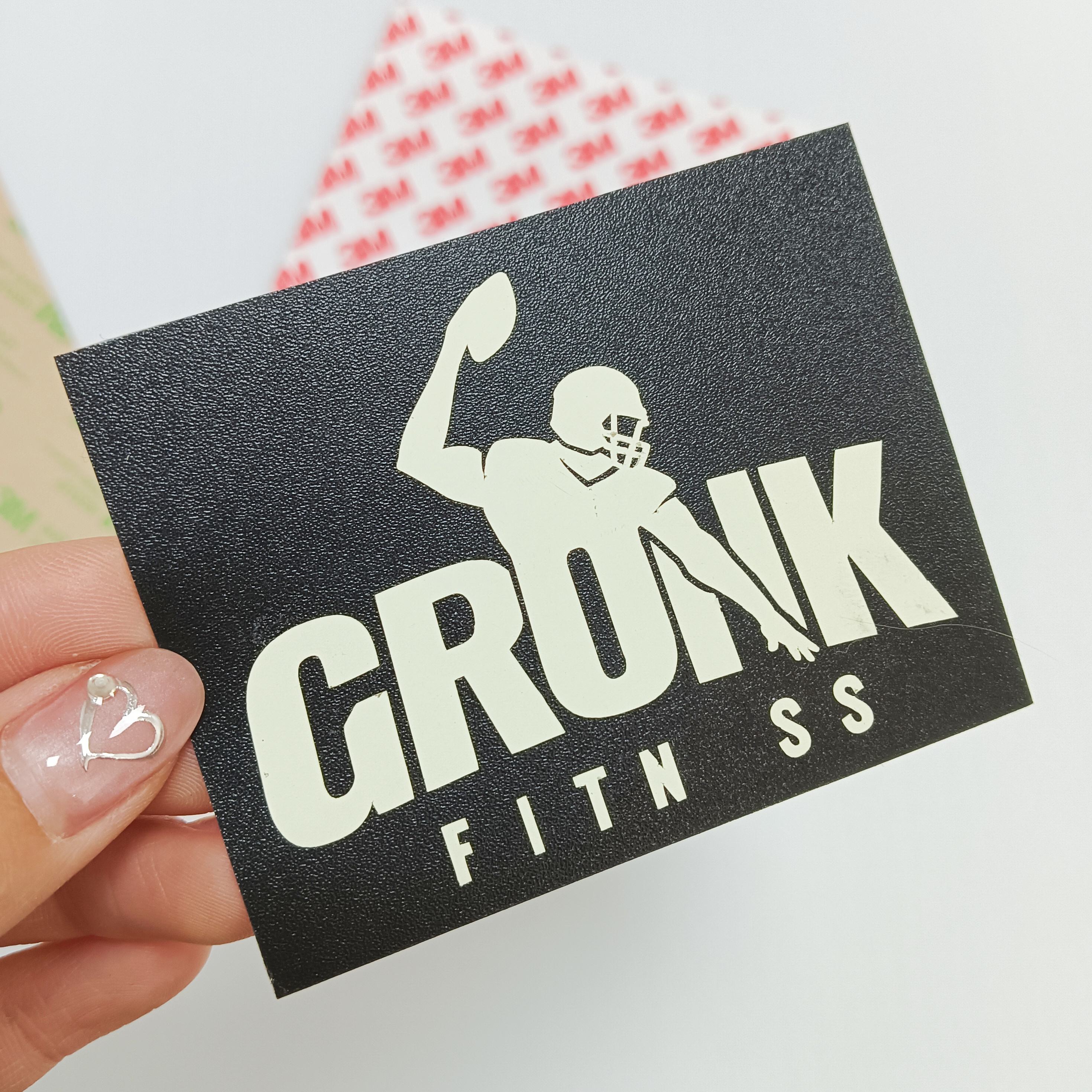 Metal Look Plastic Nameplate Stickers