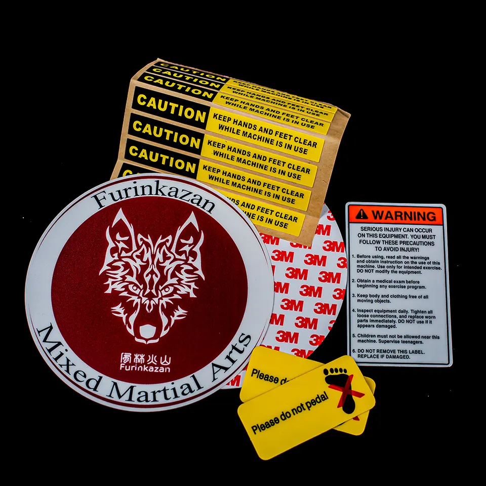 Metal Look Plastic Nameplate Stickers