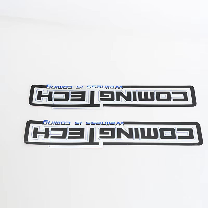 Metal Look Plastic Nameplate Stickers