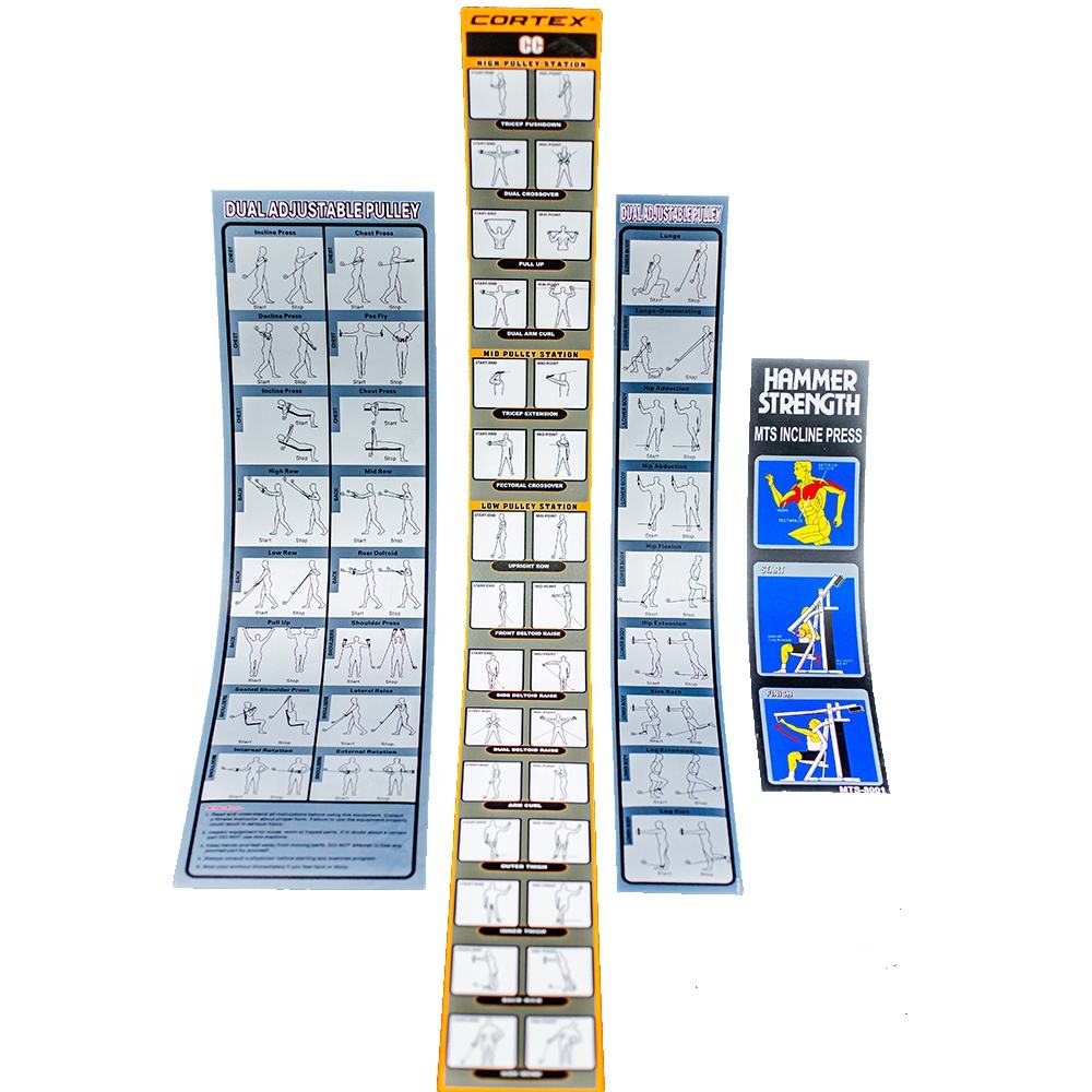 Fitness Equipment Instruction Stickers