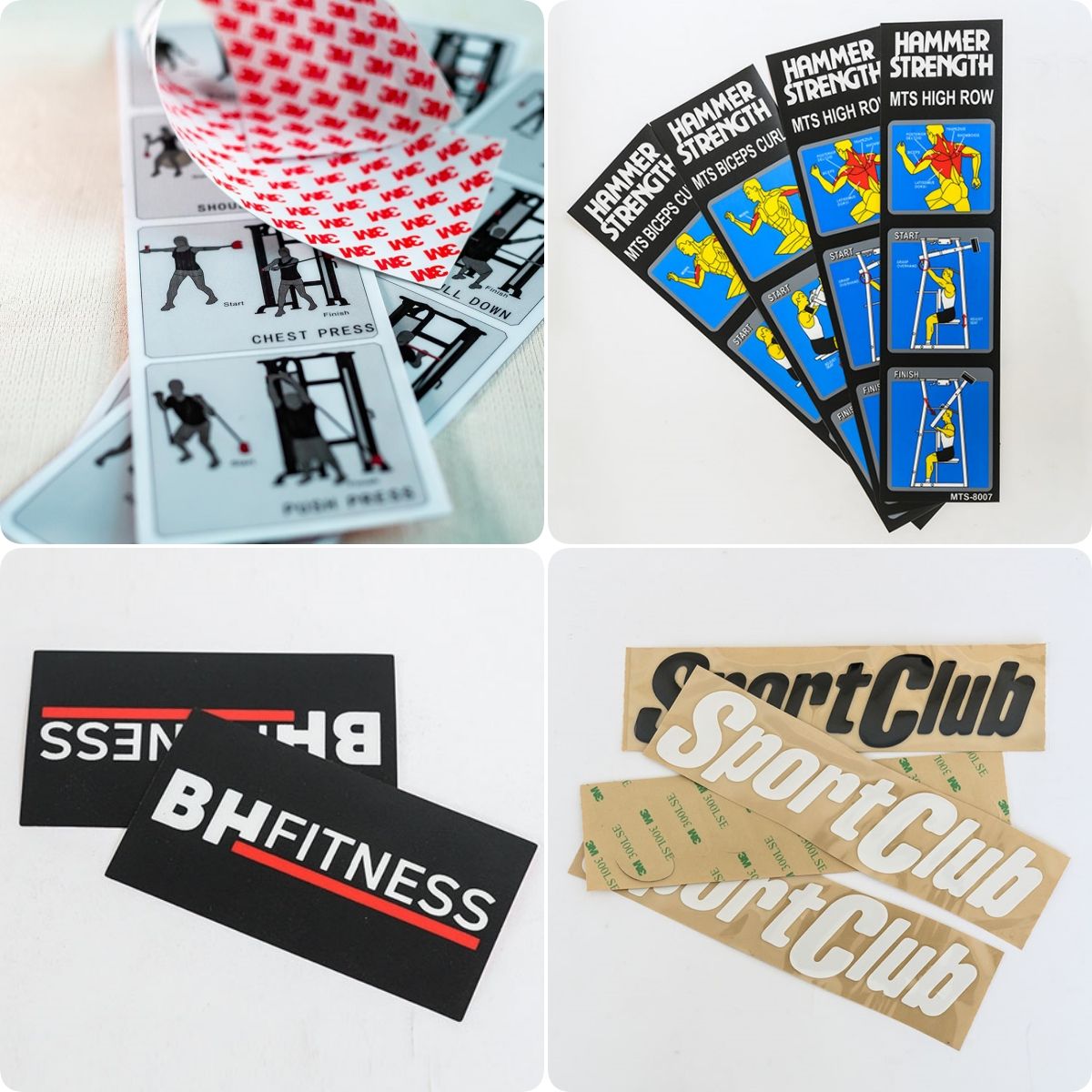 Fitness Equipment Instruction Stickers
