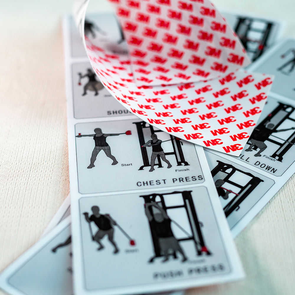 Fitness Equipment Instruction Stickers