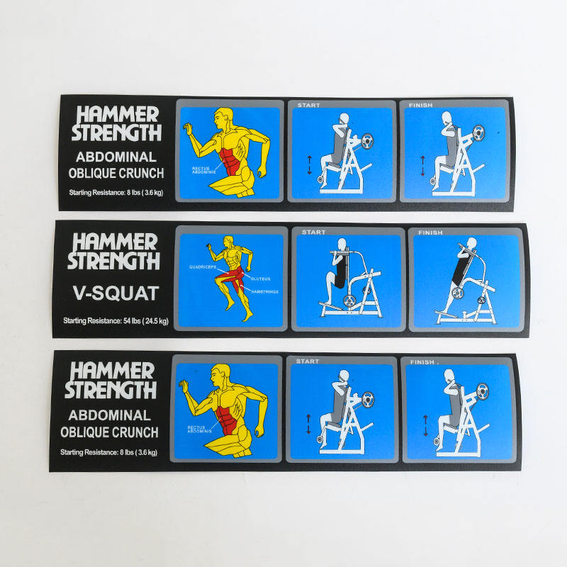 Fitness Equipment Instruction Stickers
