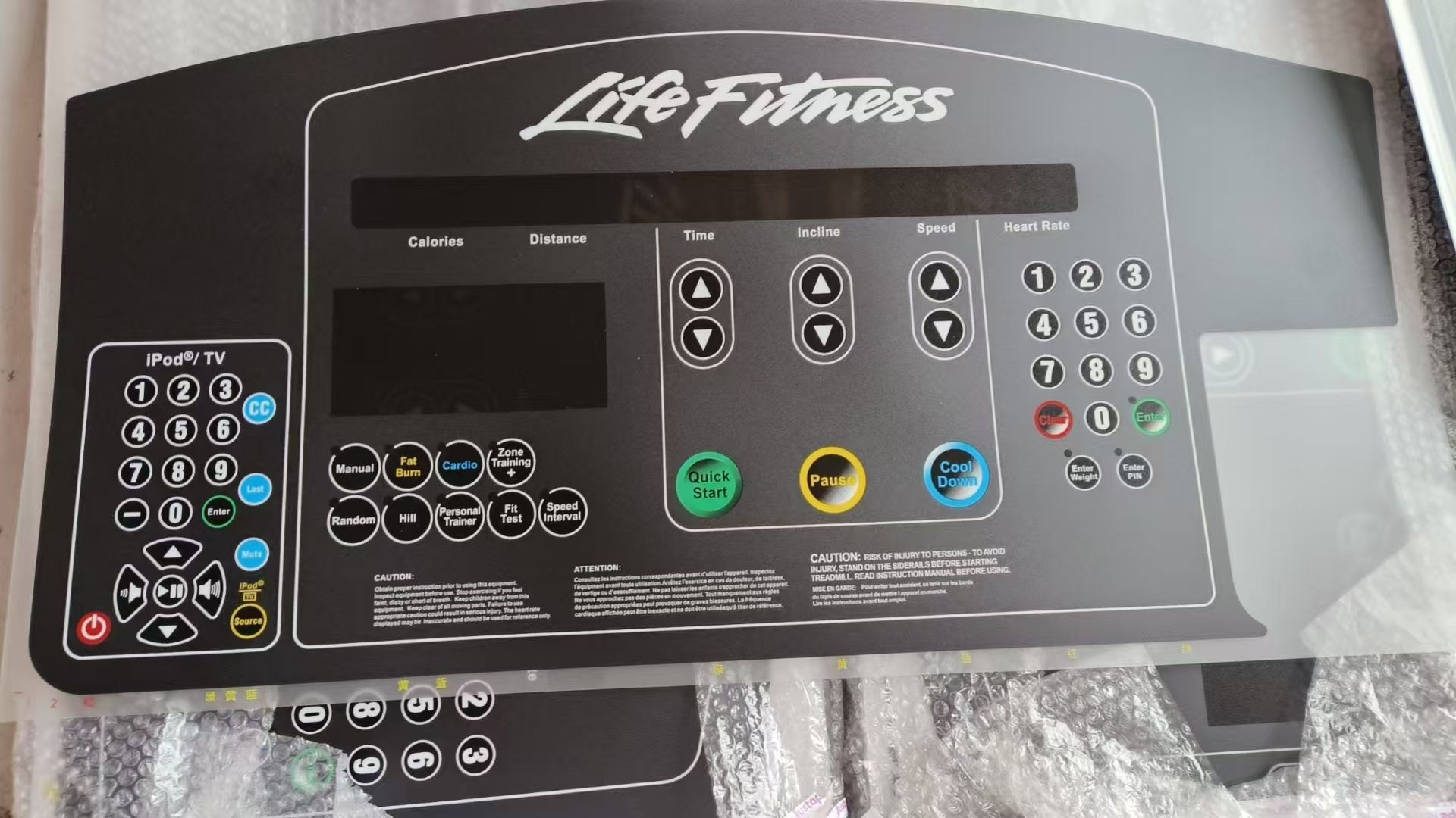 Gym Equipment Control Panel Stickers