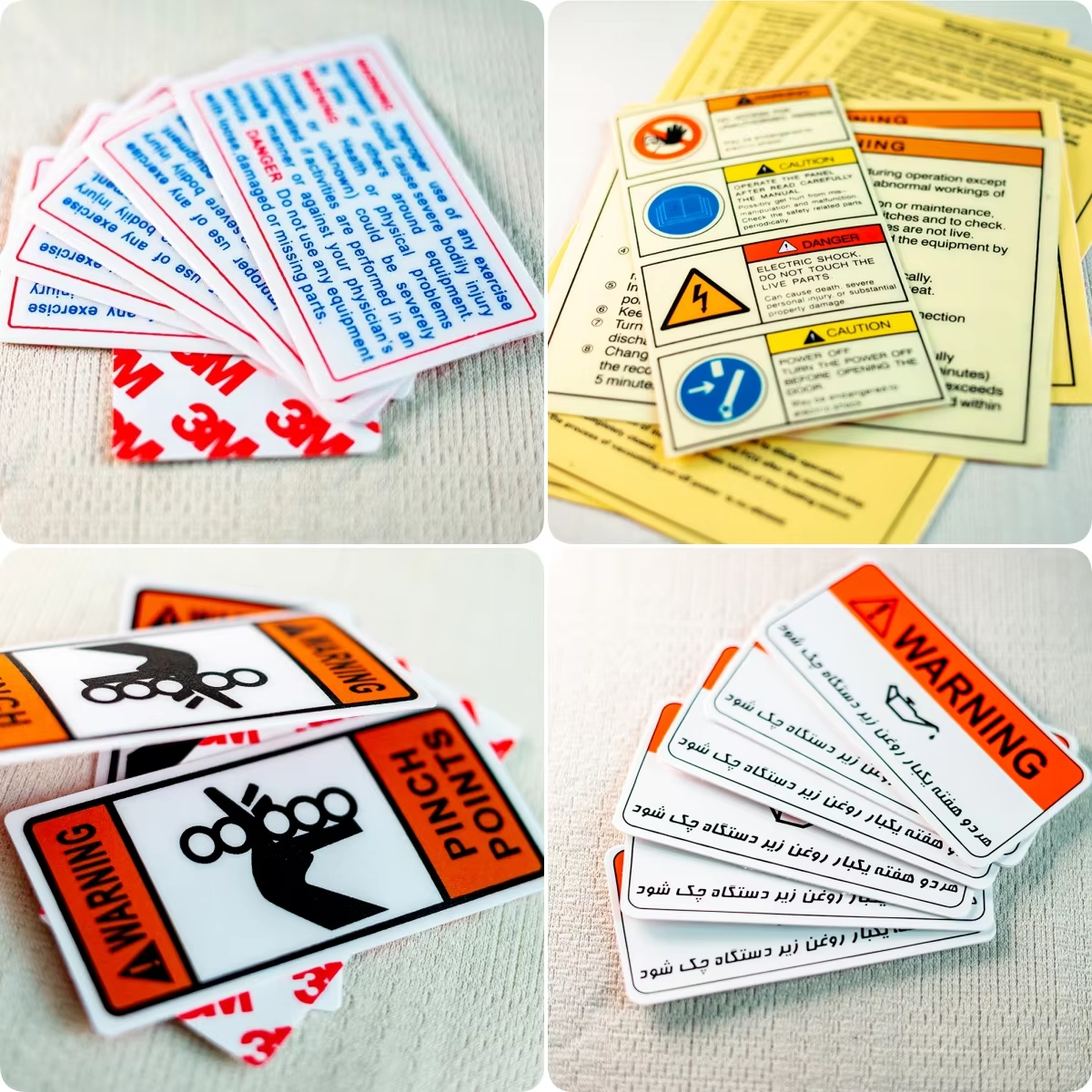 Gym Safety Warning Stickers