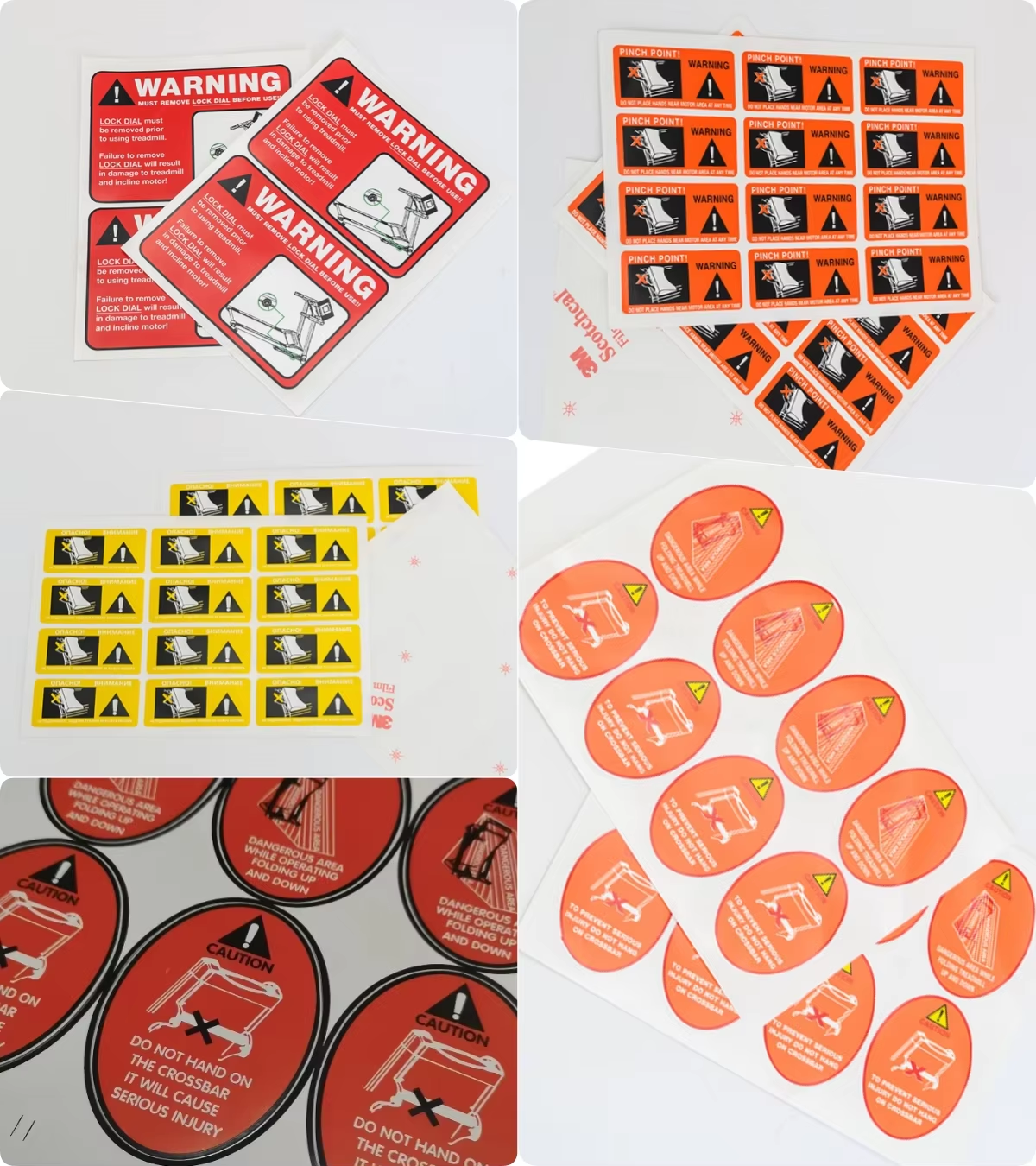 Gym Safety Warning Stickers