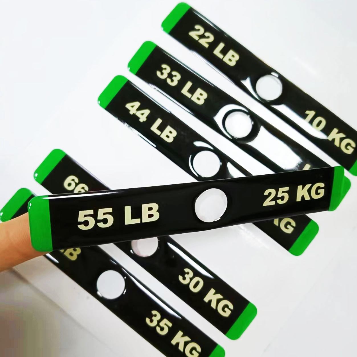 Gym Equipment Epoxy Labels