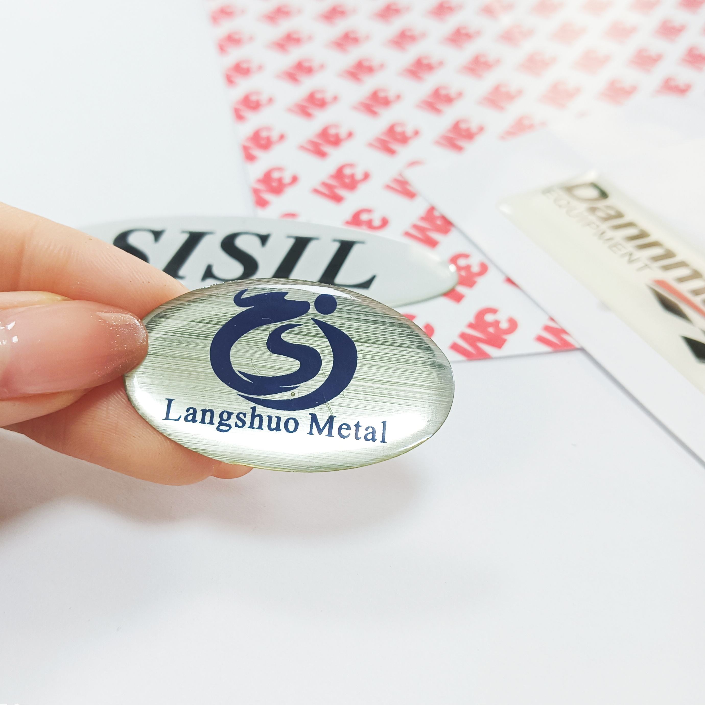 3D Epoxy Dome Logo Stickers