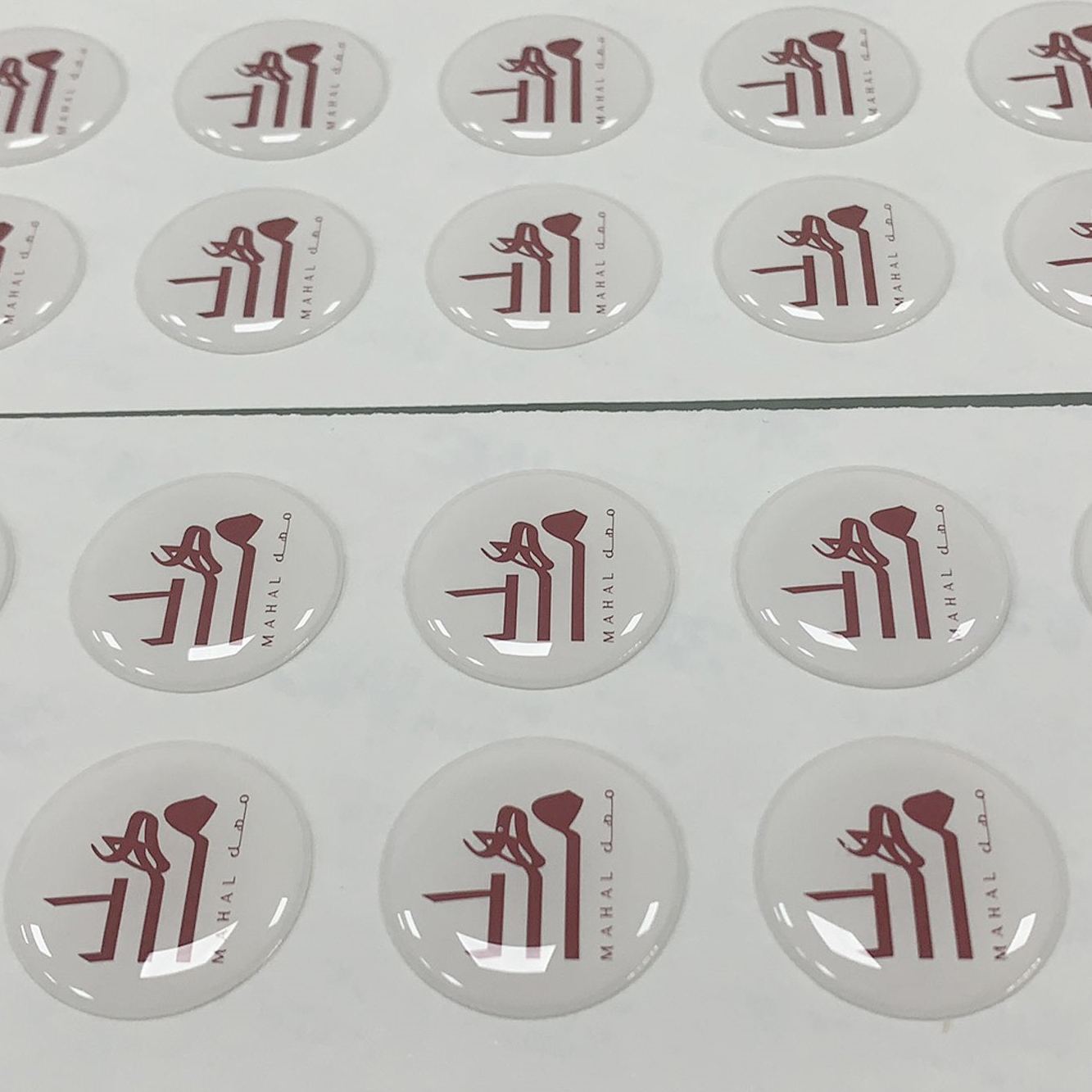 3D Epoxy Dome Logo Stickers