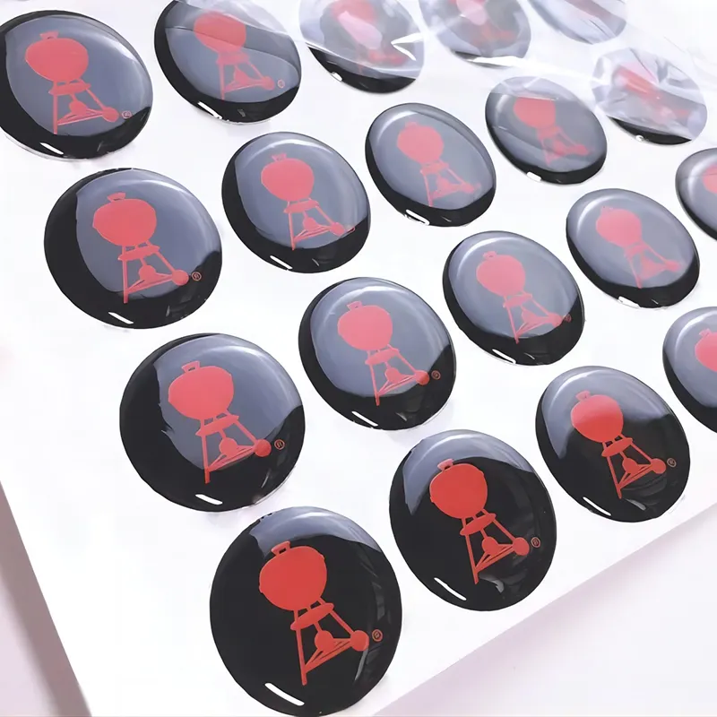 3D Epoxy Dome Logo Stickers