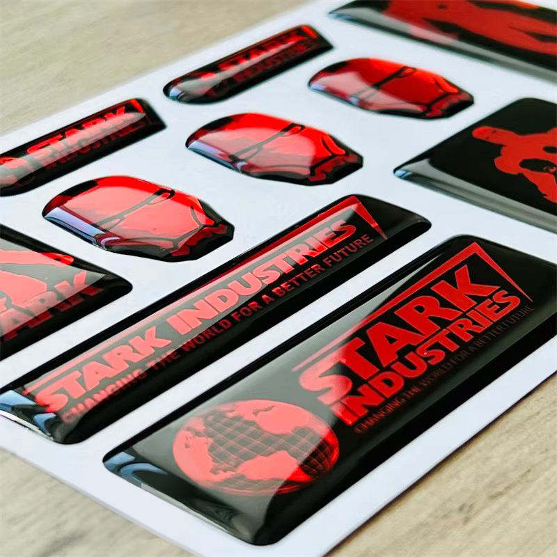 3D Epoxy Dome Anime Stickers