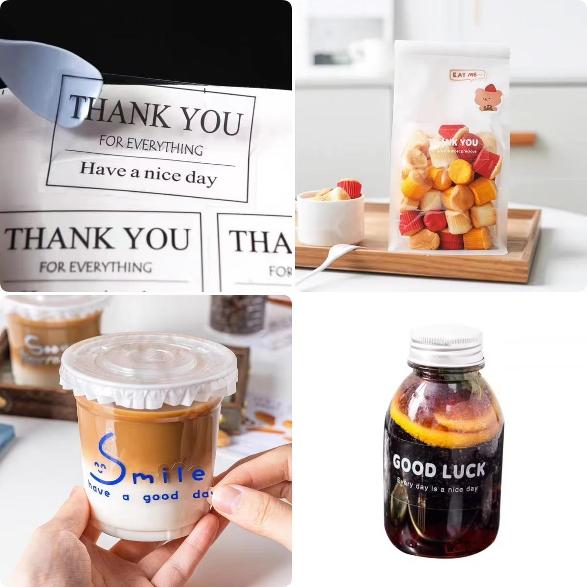 Custom Clear Stickers Food Beverage