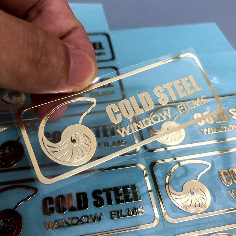 3D Metal Logo Stickers