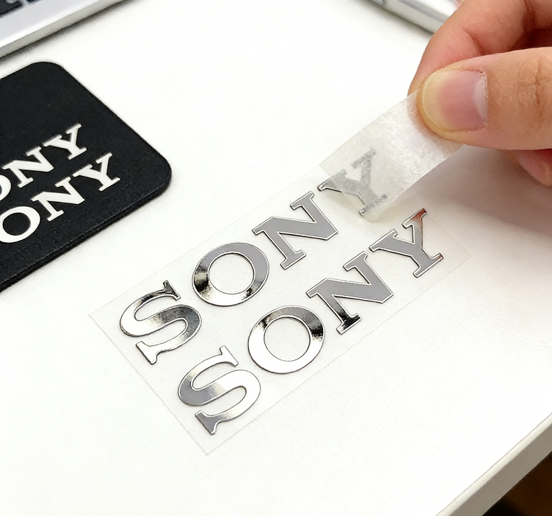 3D Metal Logo Stickers