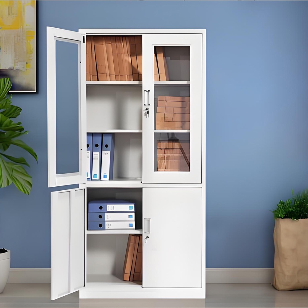 Standard filing cabinet - 4 doors - white