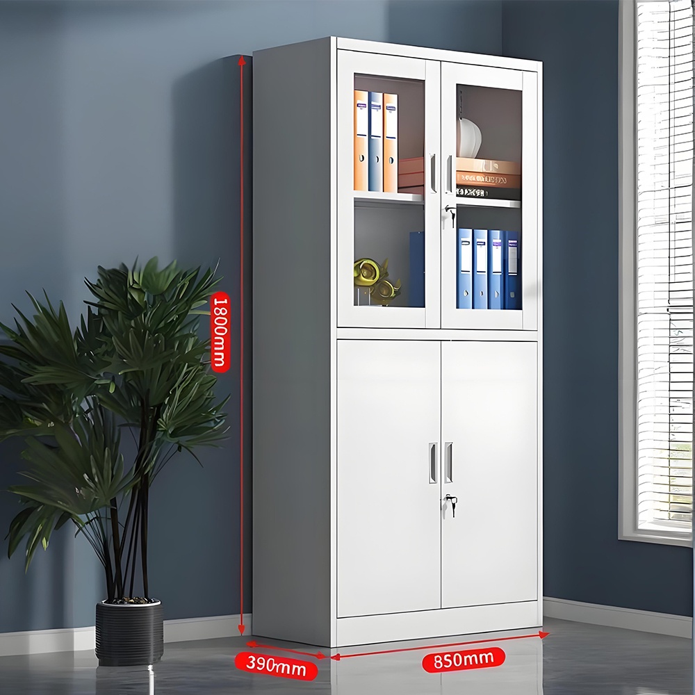 Standard filing cabinet - 4 doors - white