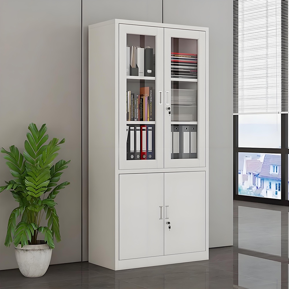 Standard filing cabinet - 4 doors - white