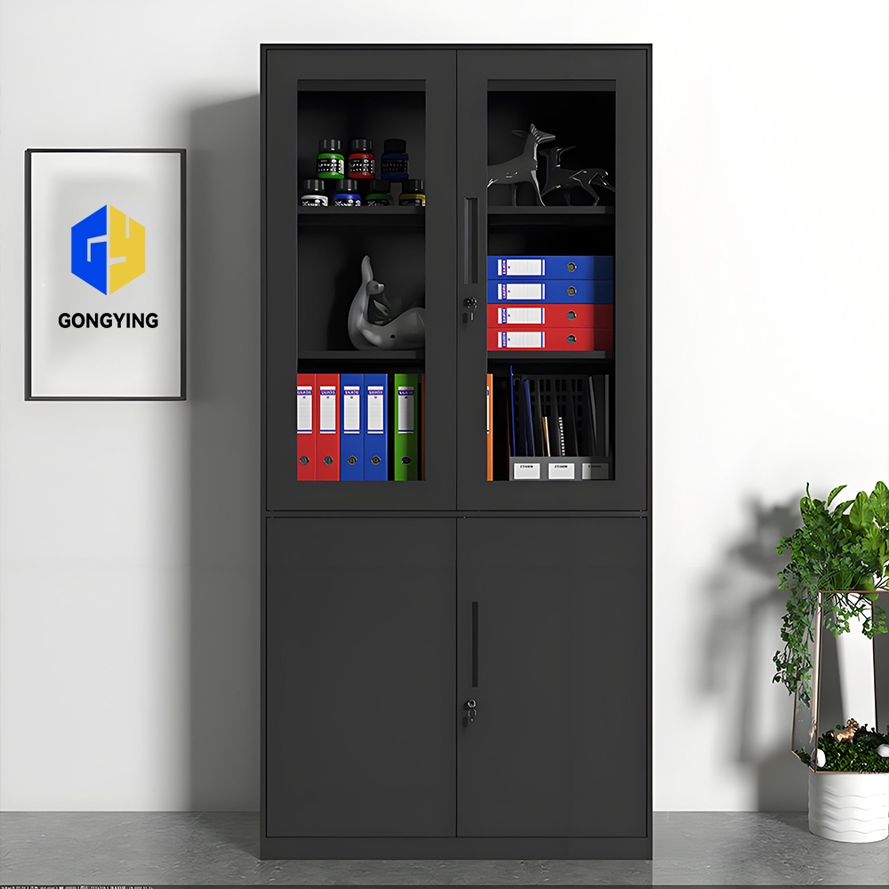 Standard filing cabinet - 4 doors - black