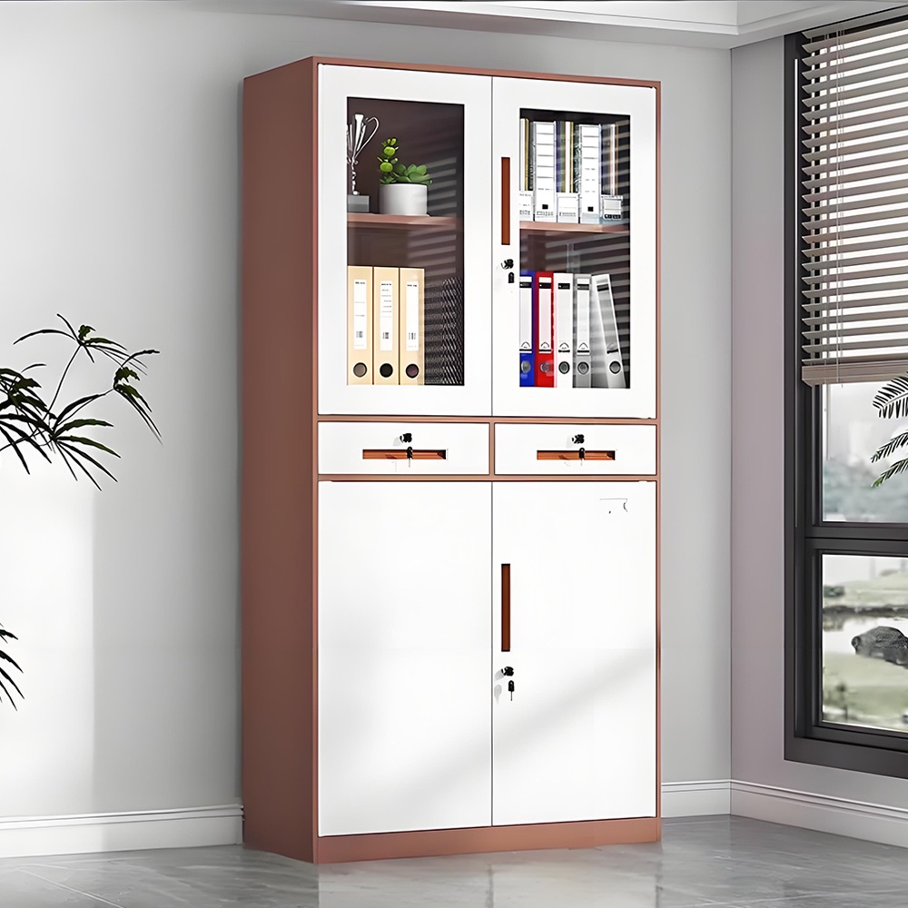 Drawer-style filing cabinet - 4 doors-Multiple colors available - color chart included