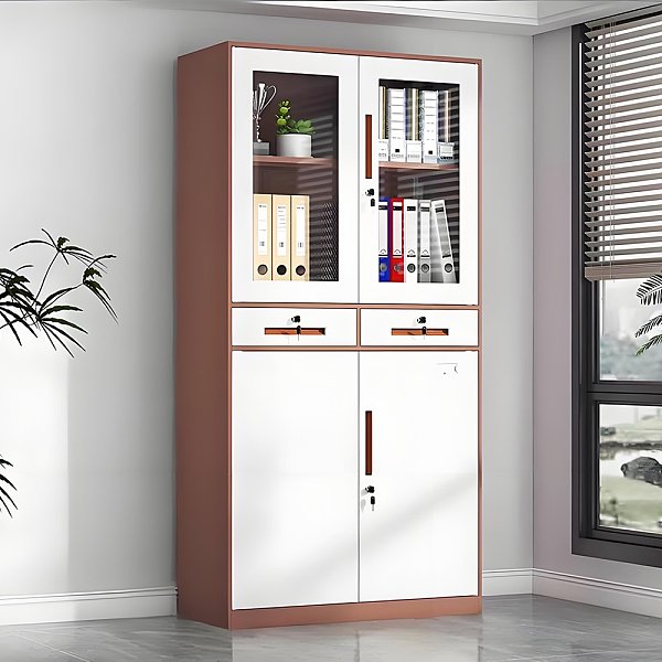 Drawer-style filing cabinet - 4 doors-Multiple colors available - color chart included