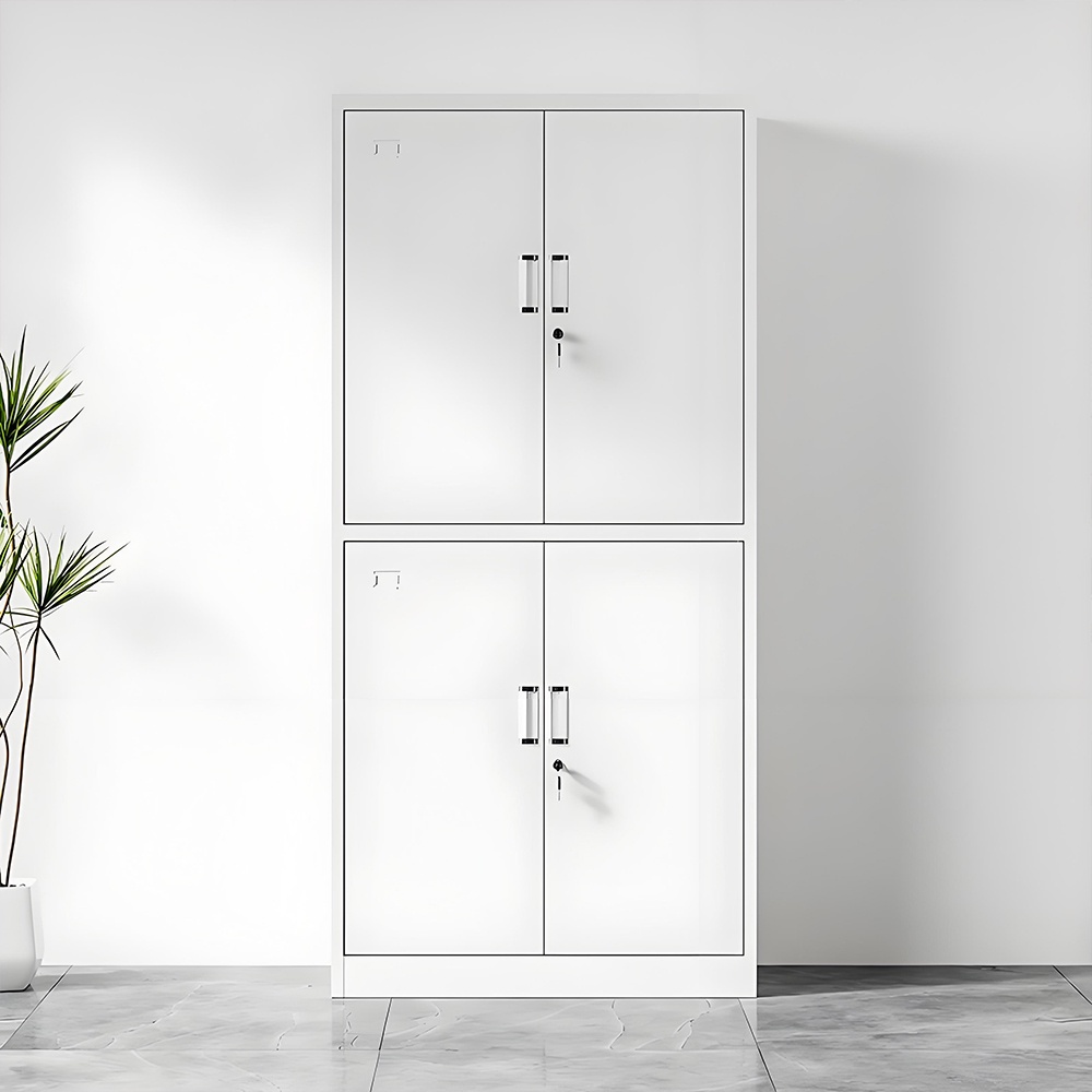 Steel filing cabinet - 4 doors - white