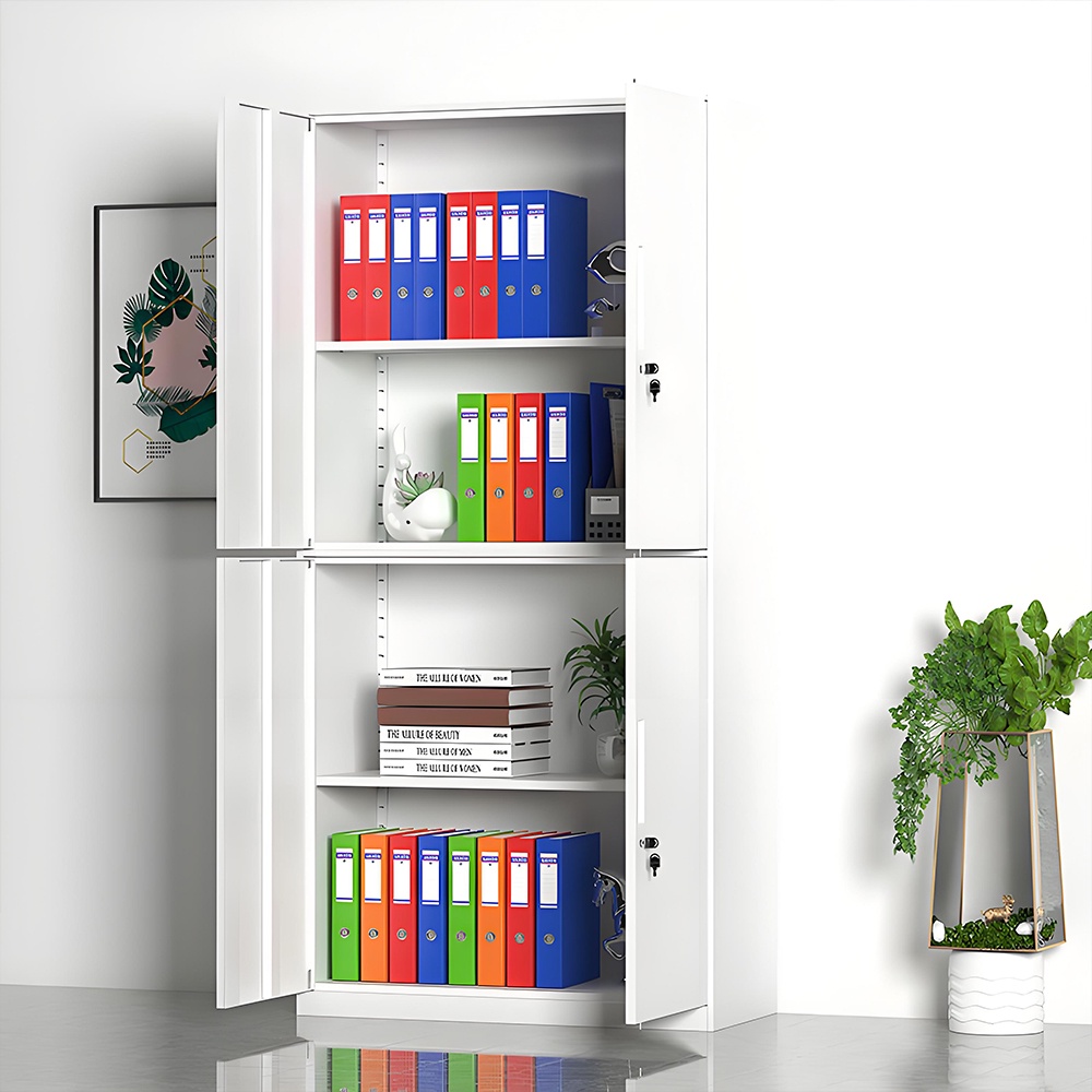 Steel filing cabinet - 4 doors - white