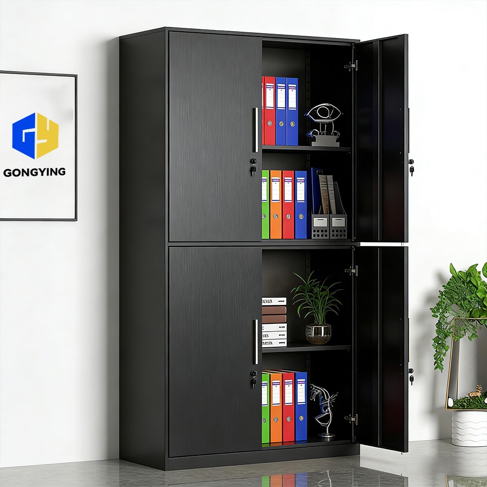 Steel filing cabinet - 4 doors - black