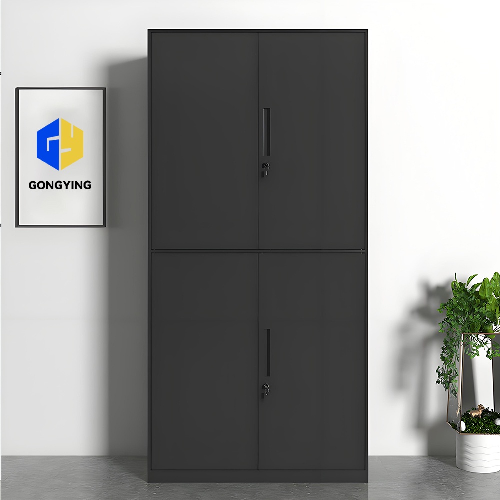 Steel filing cabinet - 4 doors - black