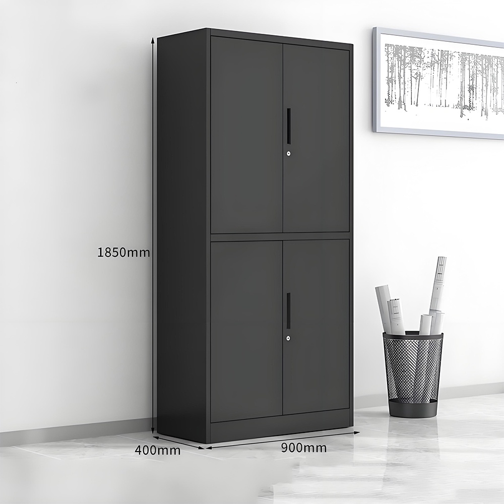 Steel filing cabinet - 4 doors - black