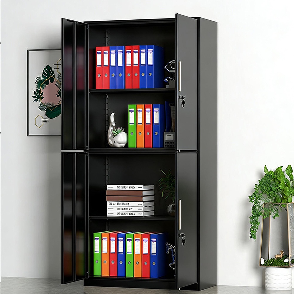 Steel filing cabinet - 4 doors - black
